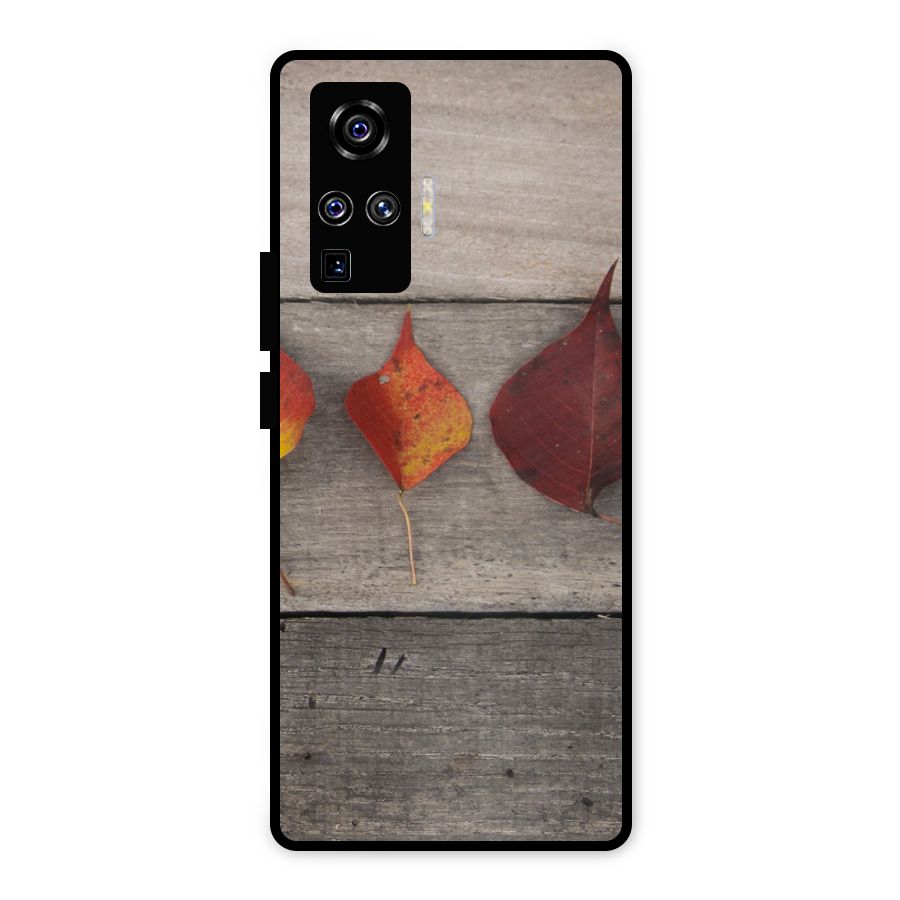 Beautiful Wood Leafs Metal Back Case for Vivo X50 Pro