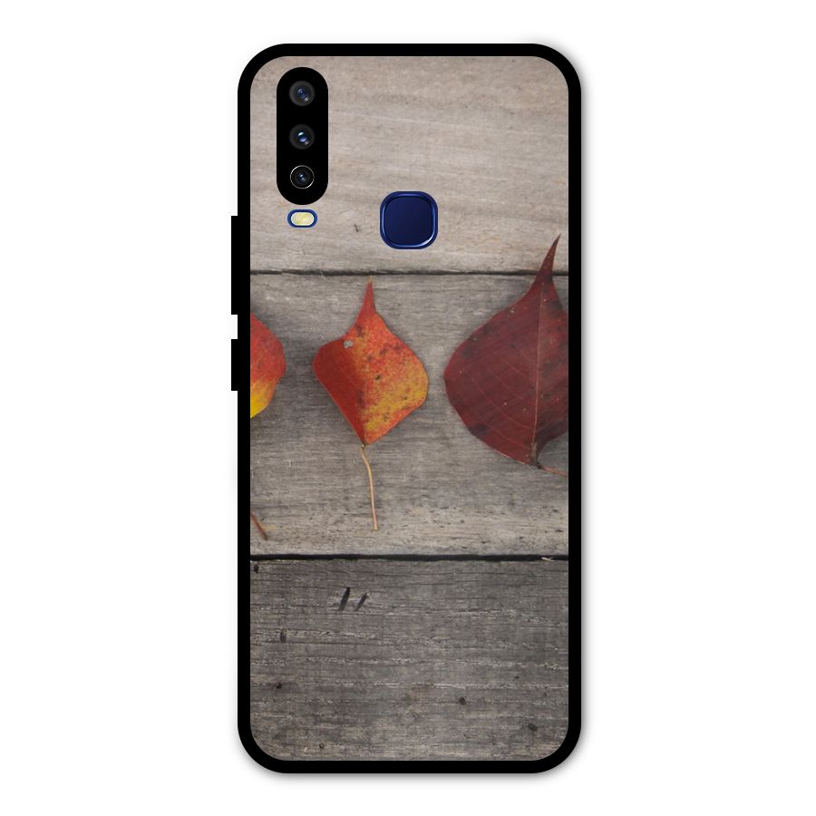 Beautiful Wood Leafs Metal Back Case for Vivo Y15