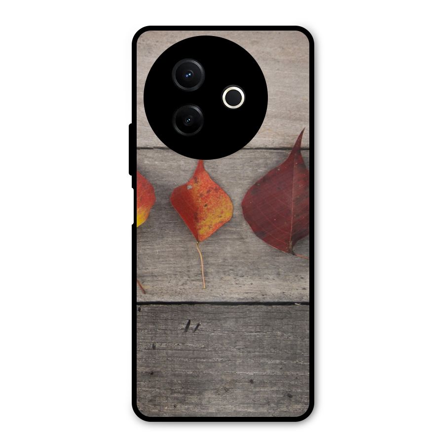 Beautiful Wood Leafs Metal Back Case for Vivo Y39