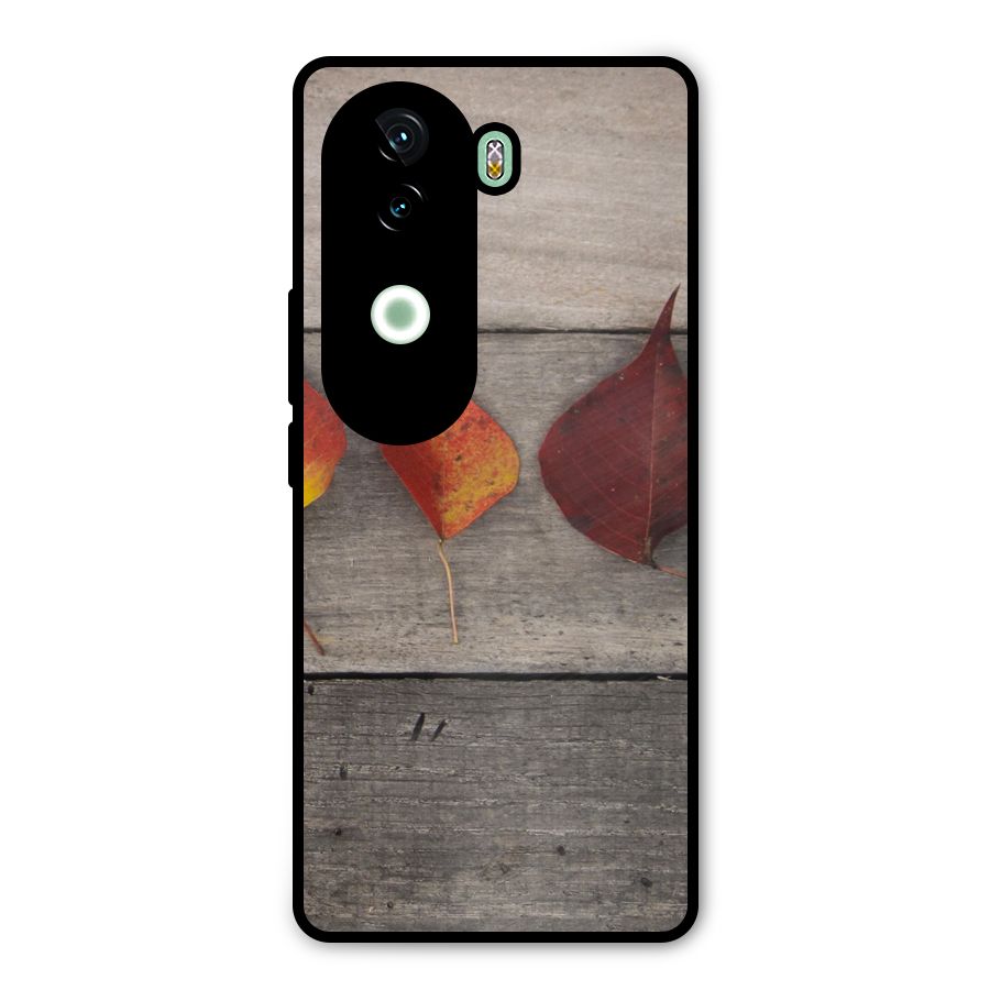 Beautiful Wood Leafs Metal Back Case for iQOO Z9s