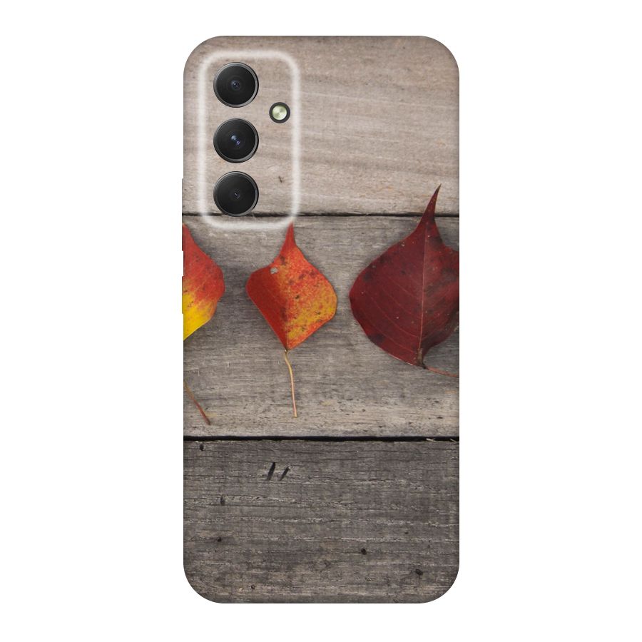Beautiful Wood Leafs Original Polycarbonate Back Case for Galaxy A54