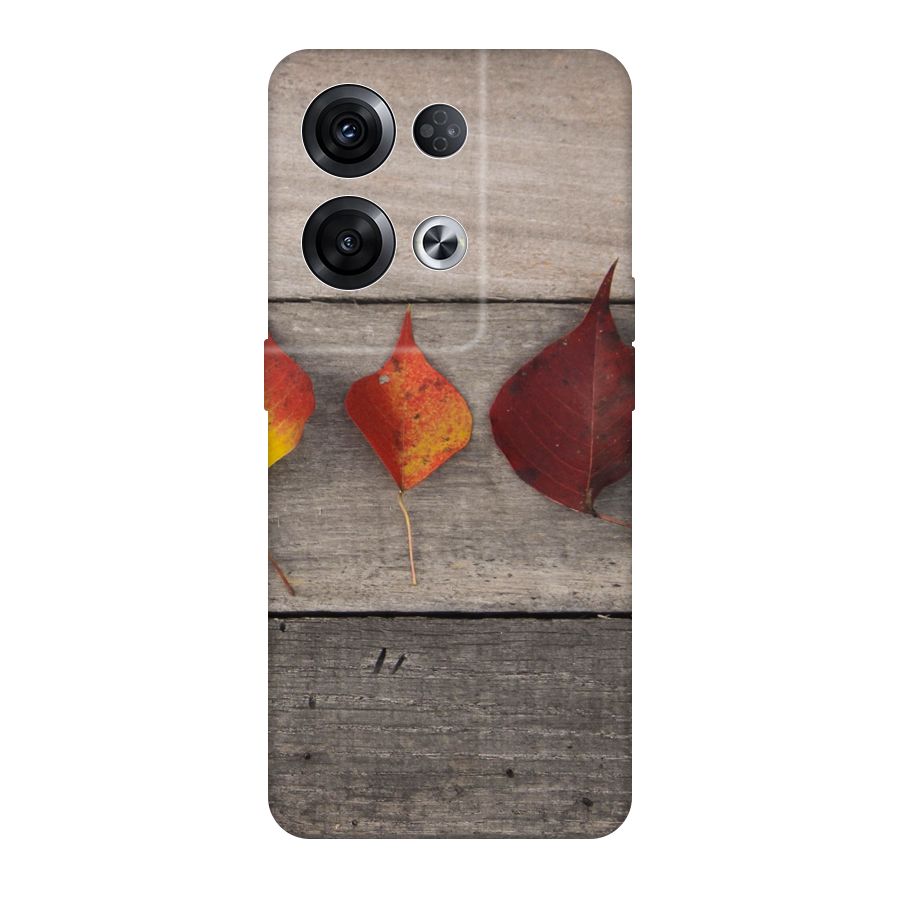 Beautiful Wood Leafs Original Polycarbonate Back Case for Oppo Reno8 Pro 5G