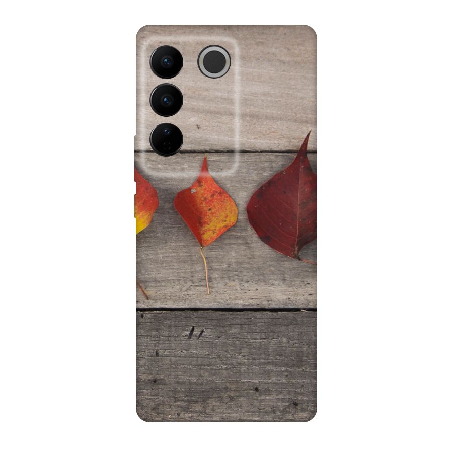Beautiful Wood Leafs Original Polycarbonate Back Case for Vivo V27
