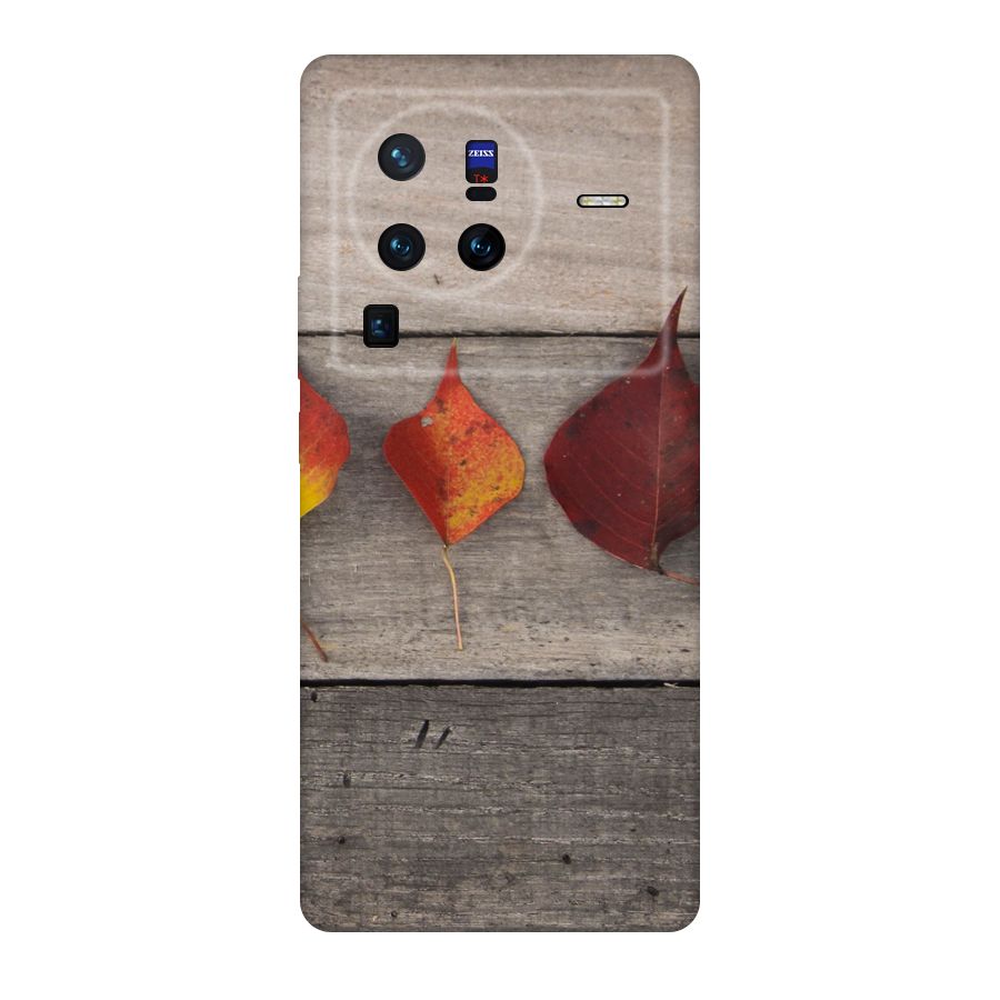 Beautiful Wood Leafs Original Polycarbonate Back Case for Vivo X80