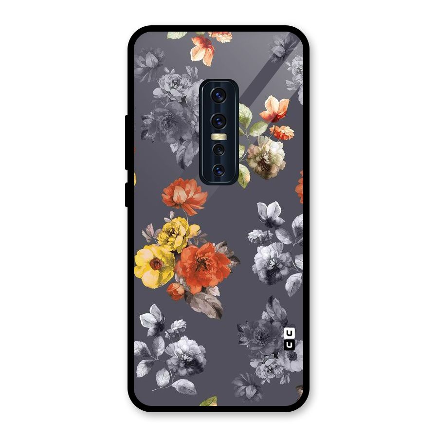 Beauty Art Bloom Glass Back Case for Vivo V17 Pro