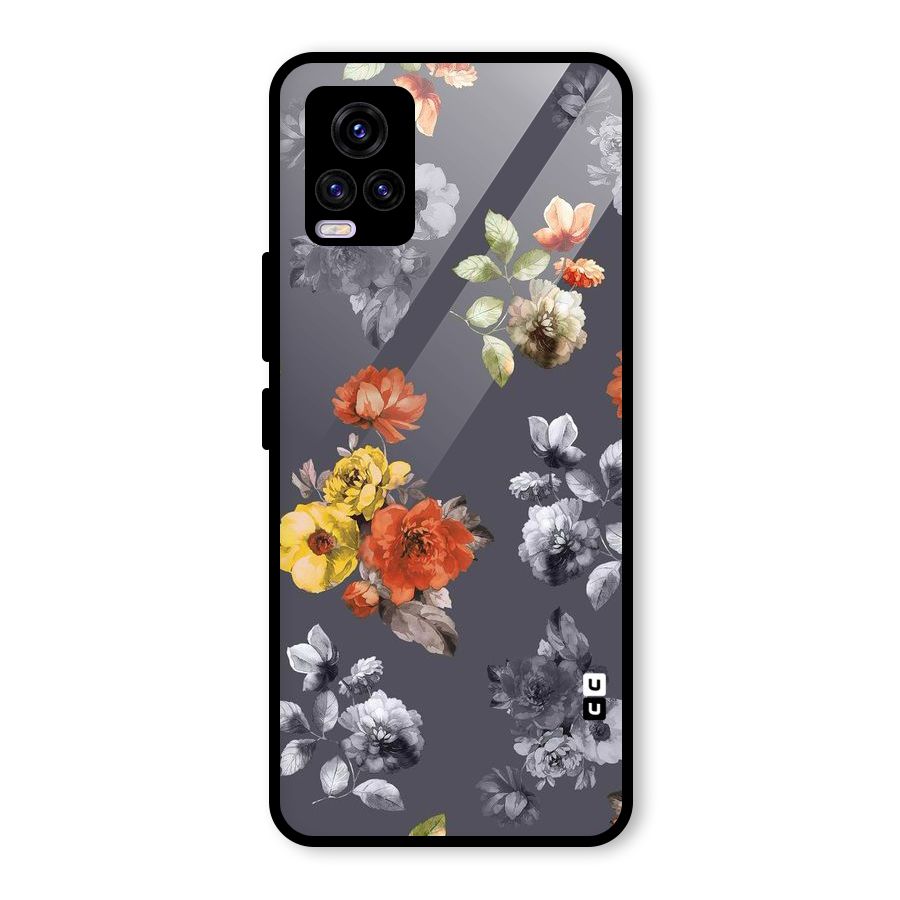 Beauty Art Bloom Glass Back Case for Vivo V20 2021
