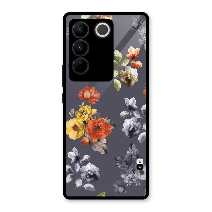 Beauty Art Bloom Glass Back Case for Vivo V27