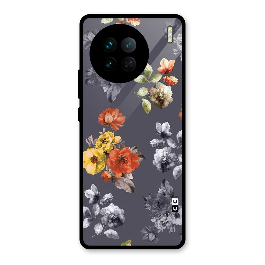 Beauty Art Bloom Glass Back Case for Vivo X90