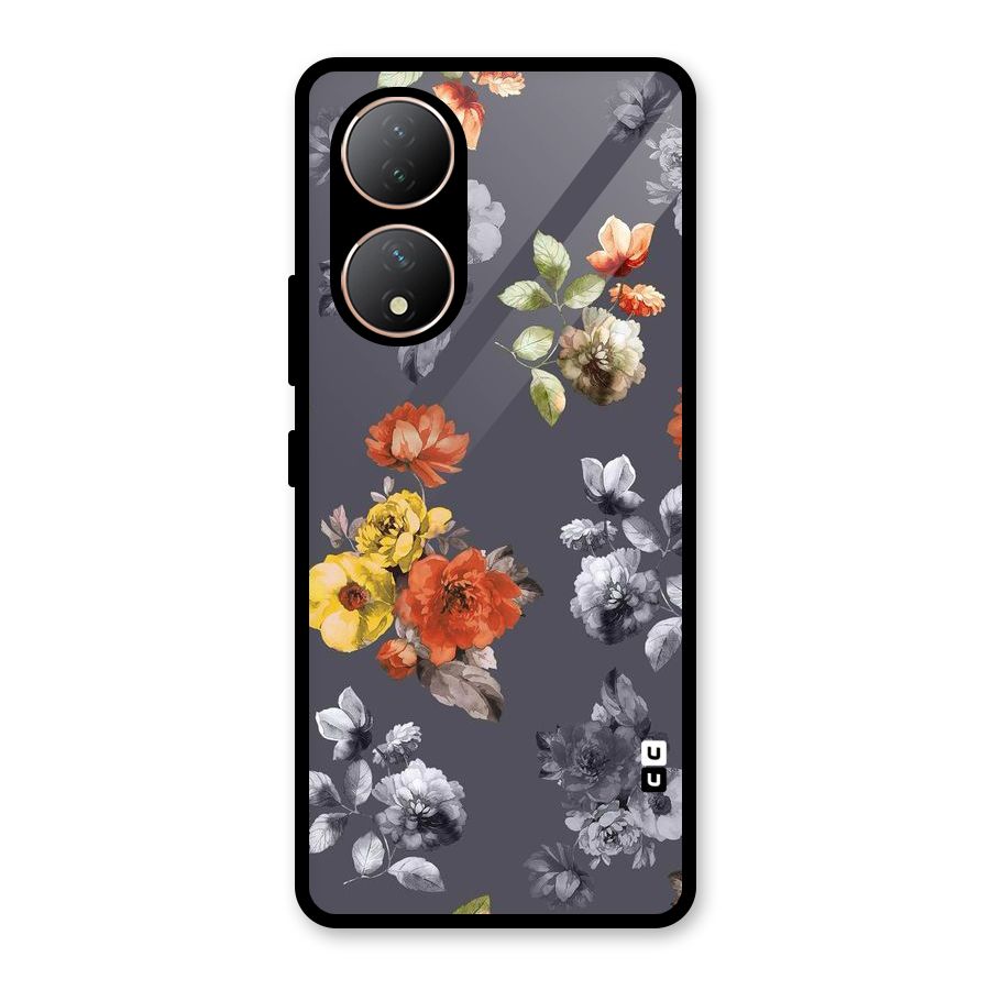 Beauty Art Bloom Glass Back Case for Vivo Y100A