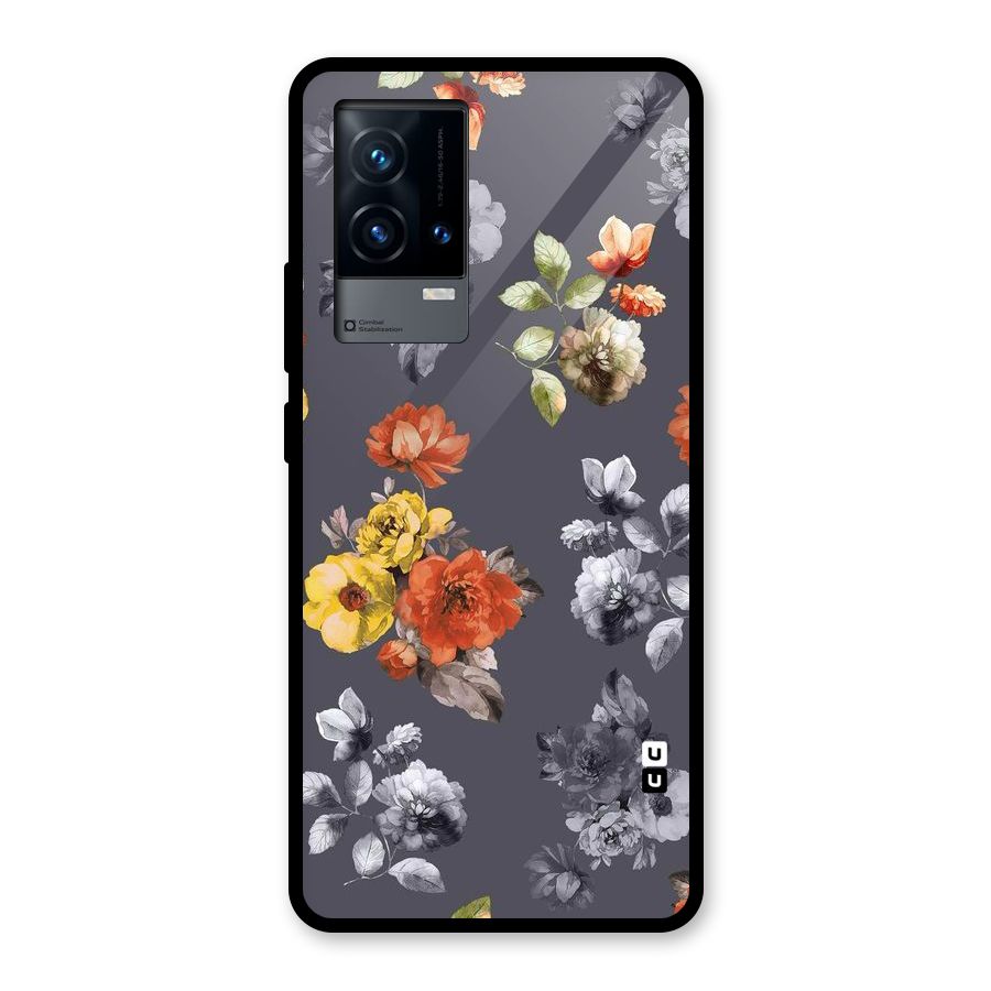 Beauty Art Bloom Glass Back Case for iQOO 9 5G