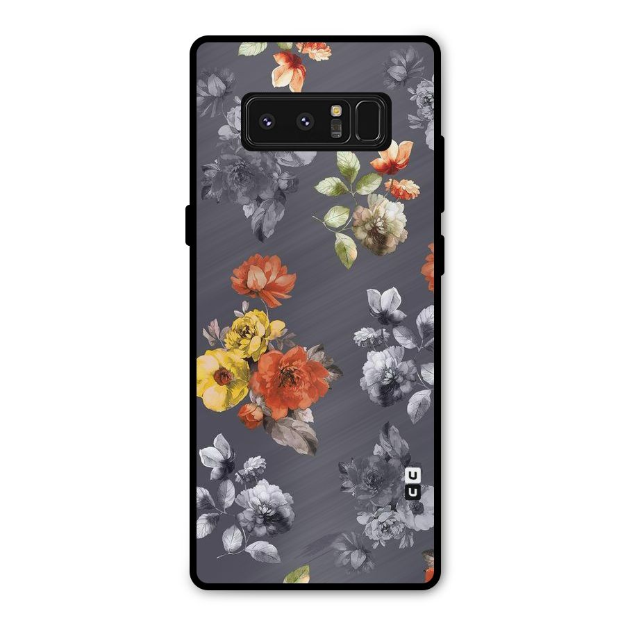 Beauty Art Bloom Metal Back Case for Galaxy Note 8