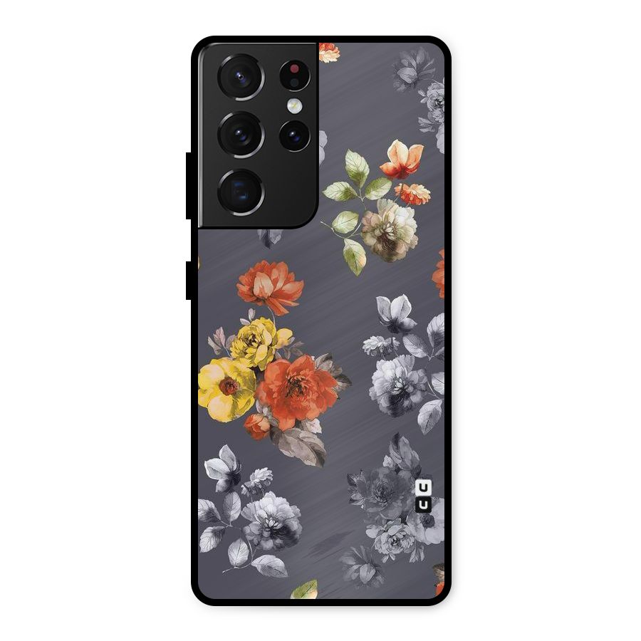 Beauty Art Bloom Metal Back Case for Galaxy S21 Ultra 5G