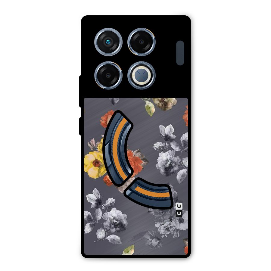 Beauty Art Bloom Metal Back Case for Infinix GT 20 Pro