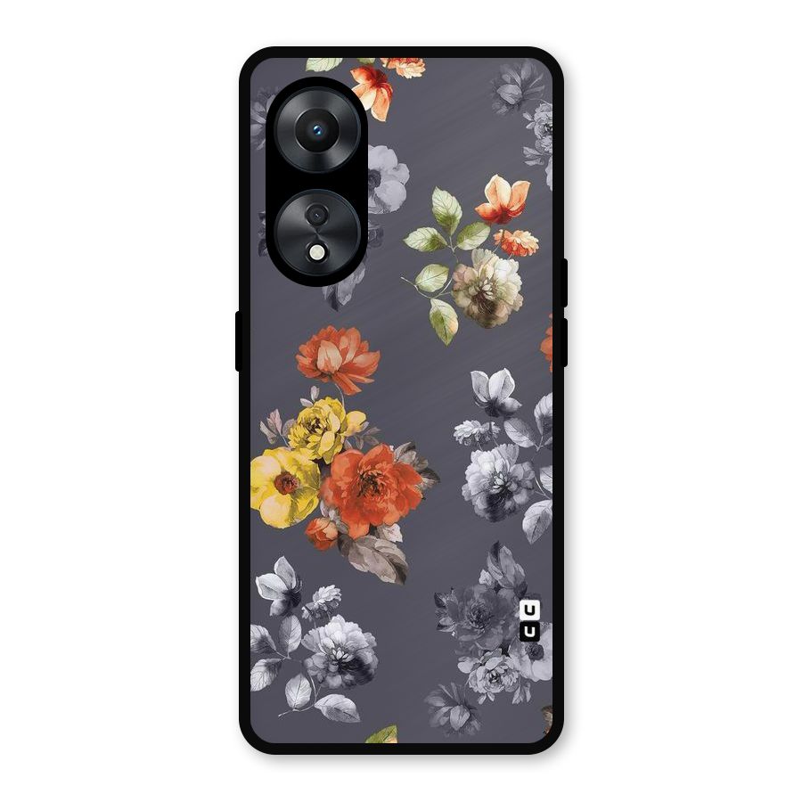 Beauty Art Bloom Metal Back Case for Oppo A78