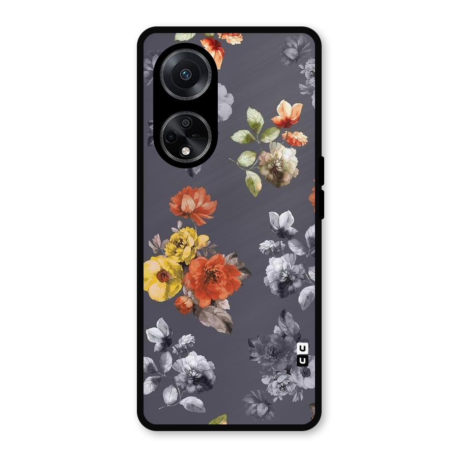 Beauty Art Bloom Metal Back Case for Oppo F23
