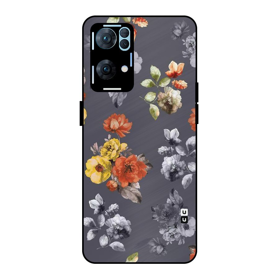 Beauty Art Bloom Metal Back Case for Oppo Reno7 Pro 5G
