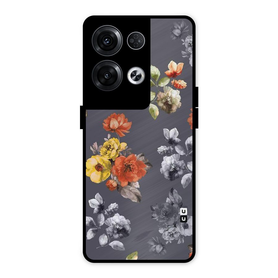 Beauty Art Bloom Metal Back Case for Oppo Reno8 Pro 5G