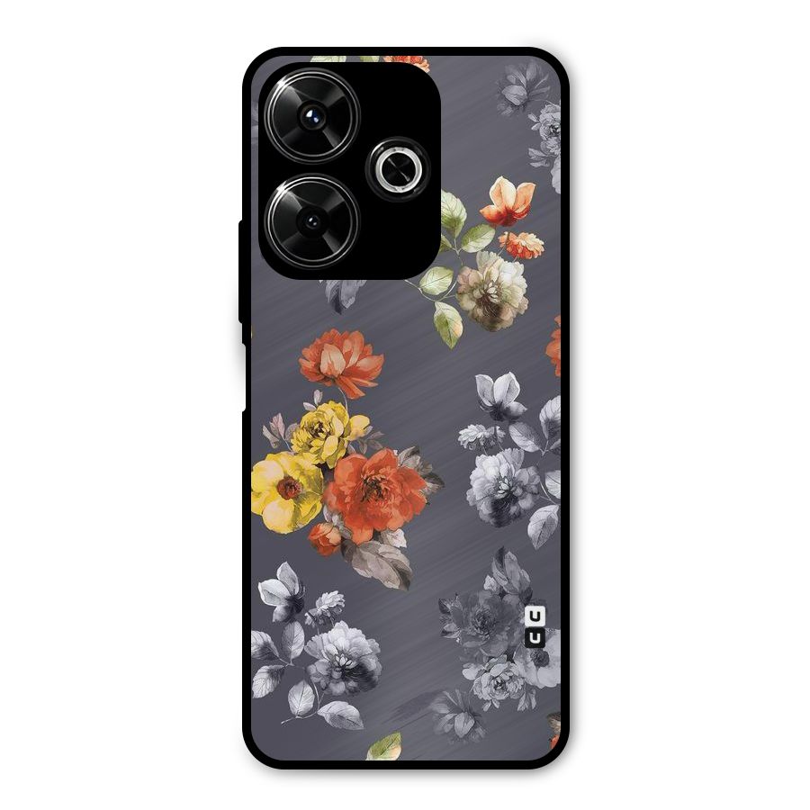 Beauty Art Bloom Metal Back Case for Poco M6 Plus
