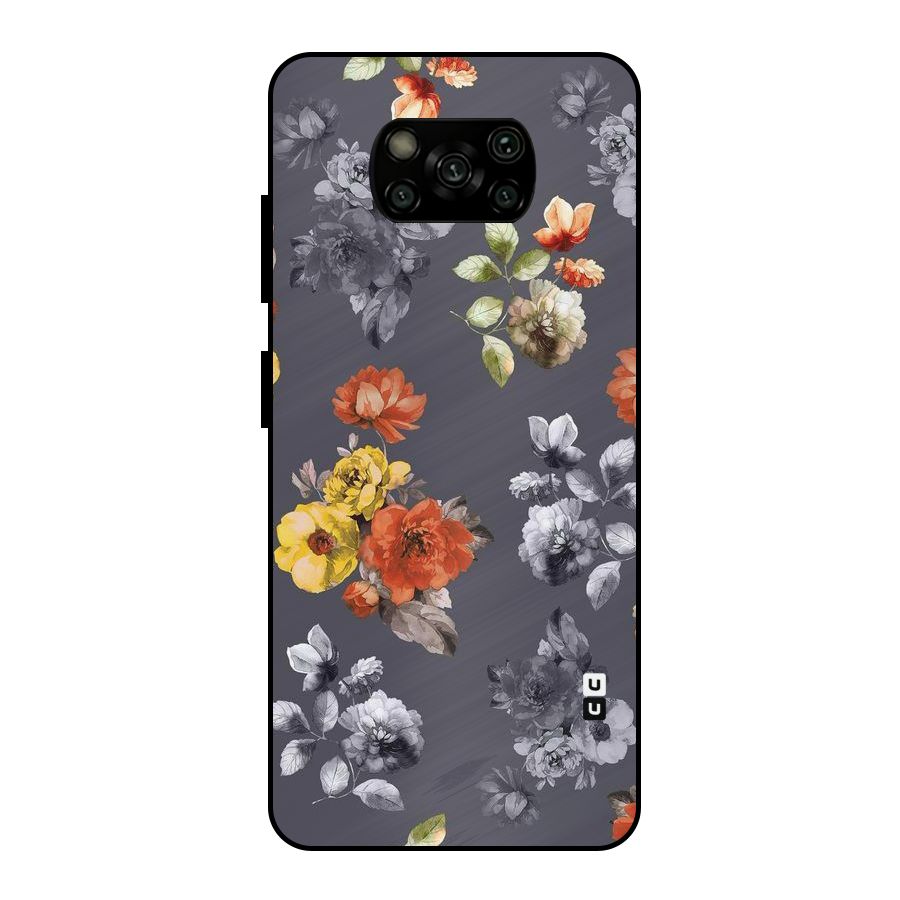 Beauty Art Bloom Metal Back Case for Poco X3