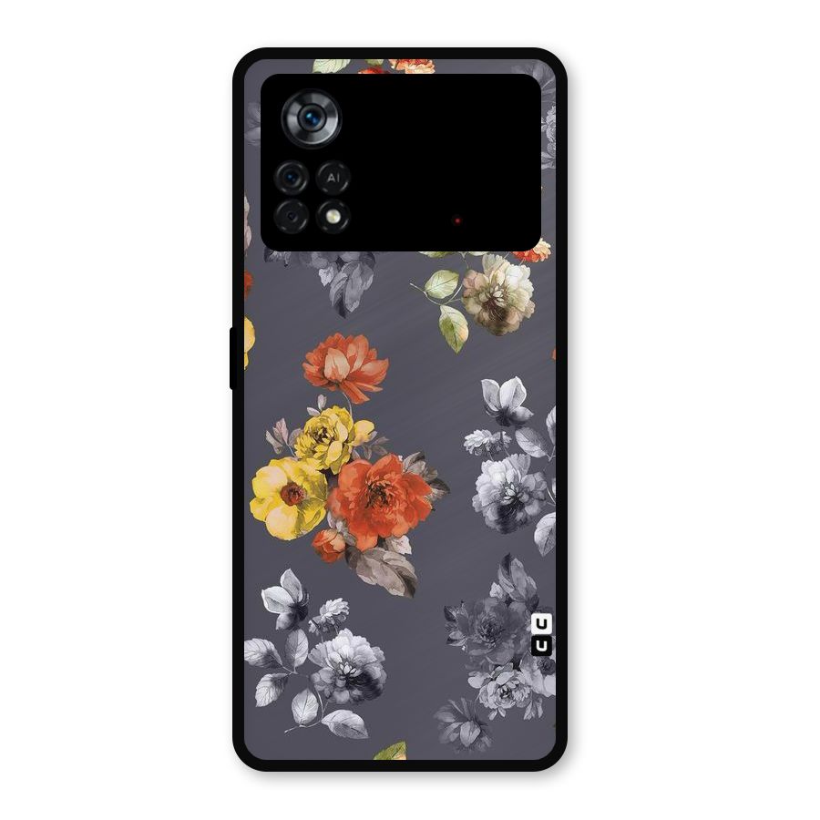 Beauty Art Bloom Metal Back Case for Poco X4 Pro 5G