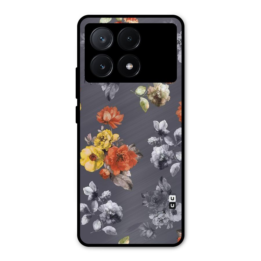 Beauty Art Bloom Metal Back Case for Poco X6 Pro