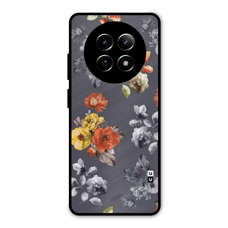 Beauty Art Bloom Metal Back Case for Realme 12x 5G