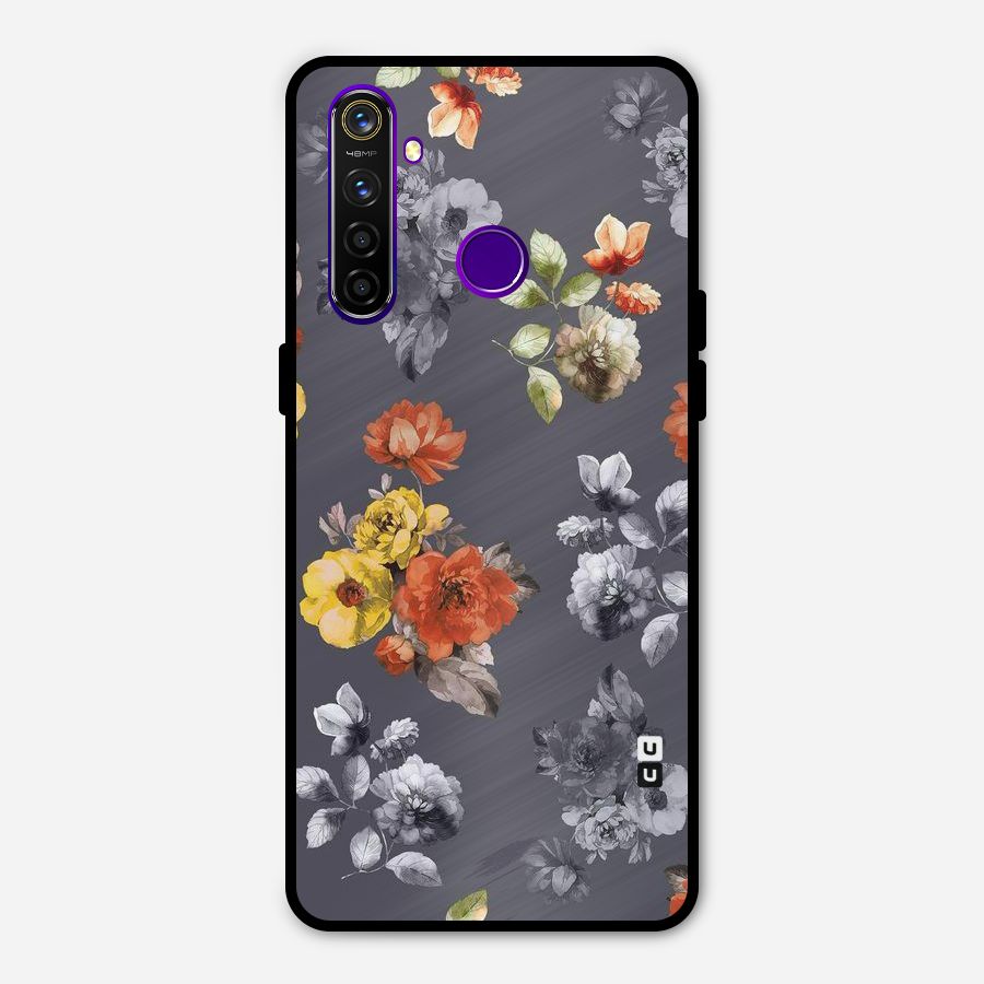 Beauty Art Bloom Metal Back Case for Realme 5 Pro