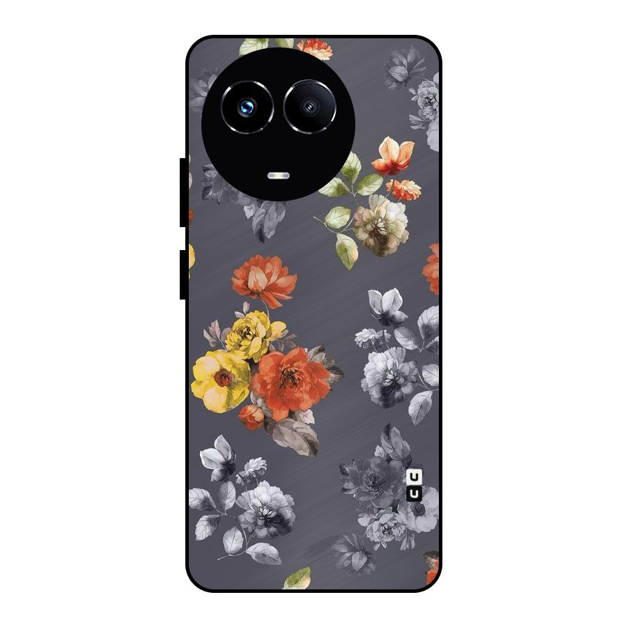 Beauty Art Bloom Metal Back Case for Realme Narzo 60X