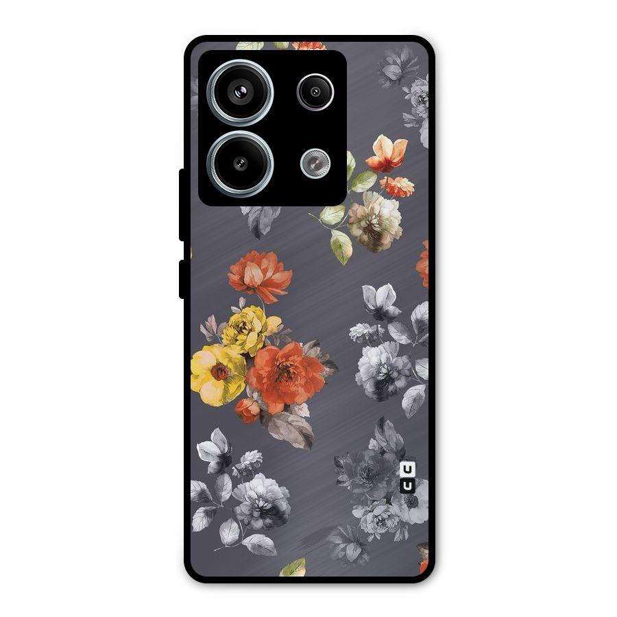 Beauty Art Bloom Metal Back Case for Redmi Note 13 Pro 5G