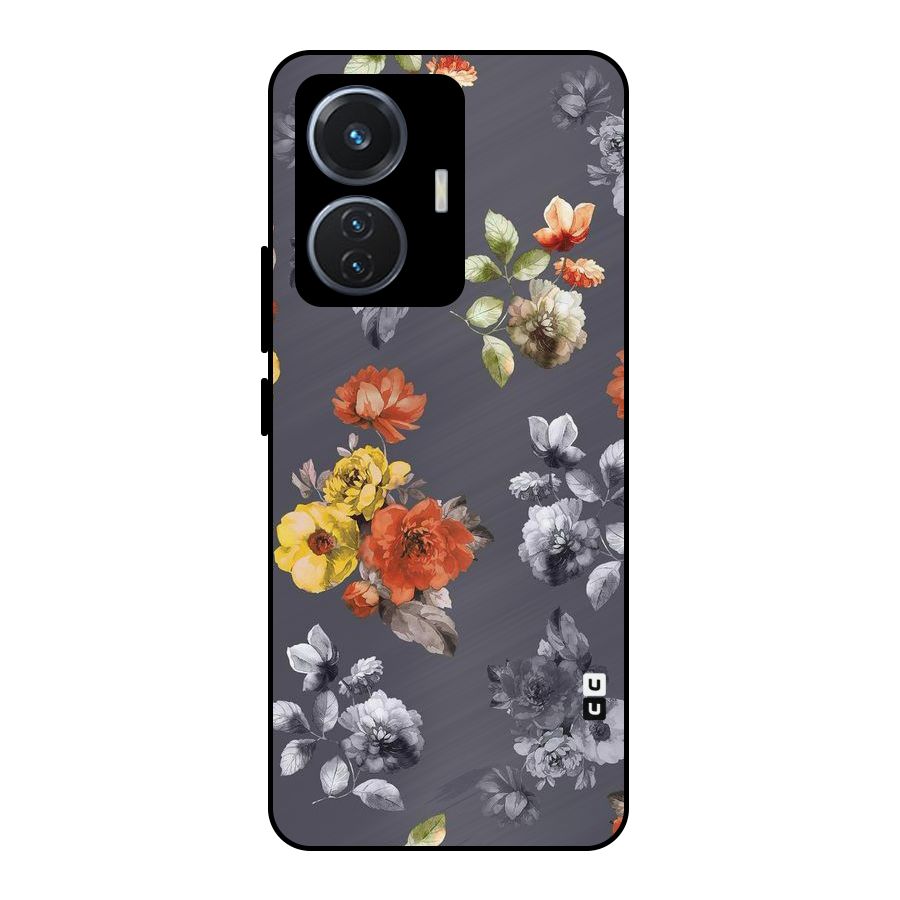 Beauty Art Bloom Metal Back Case for Vivo T1 44W