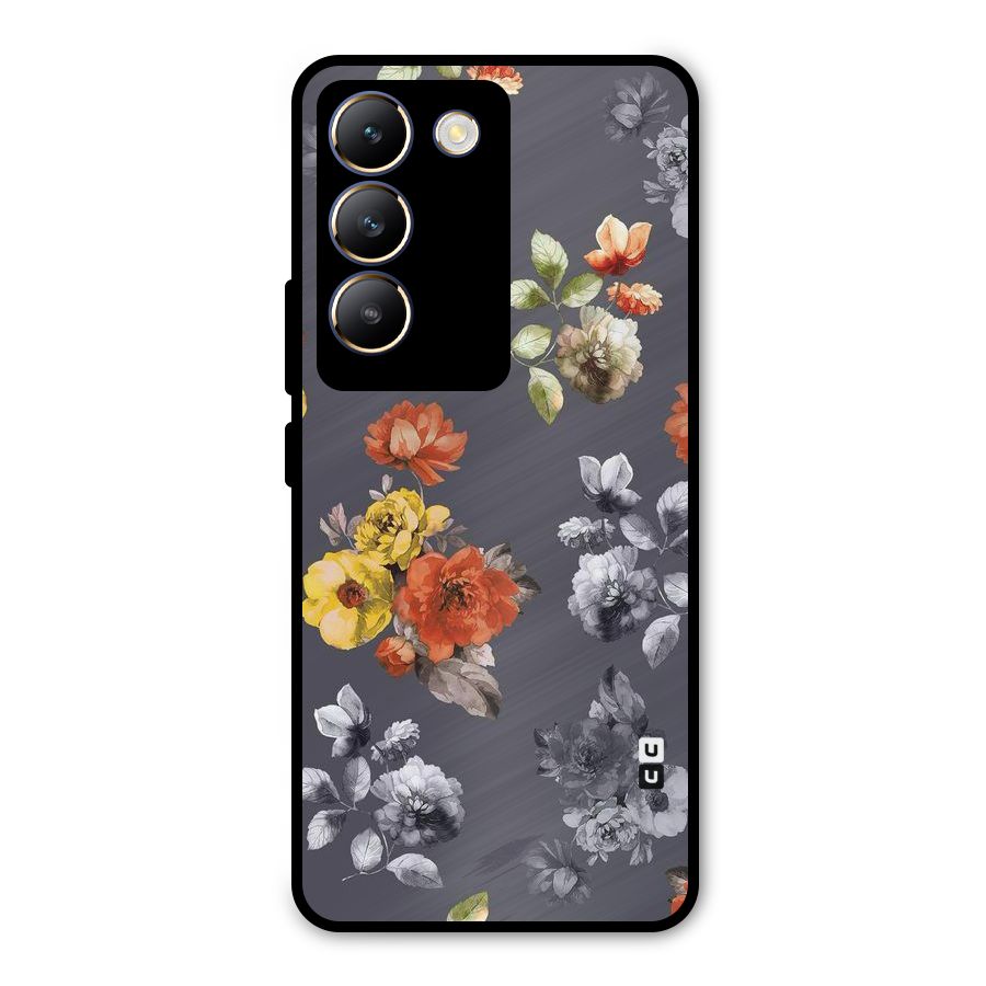 Beauty Art Bloom Metal Back Case for Vivo T3 5G