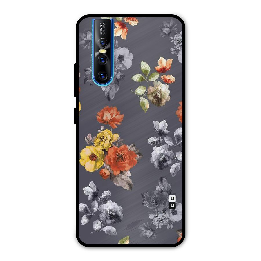 Beauty Art Bloom Metal Back Case for Vivo V15 Pro