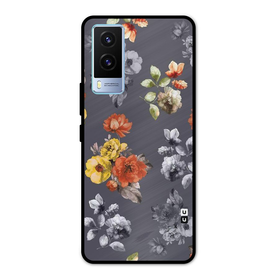 Beauty Art Bloom Metal Back Case for Vivo V21e 5G