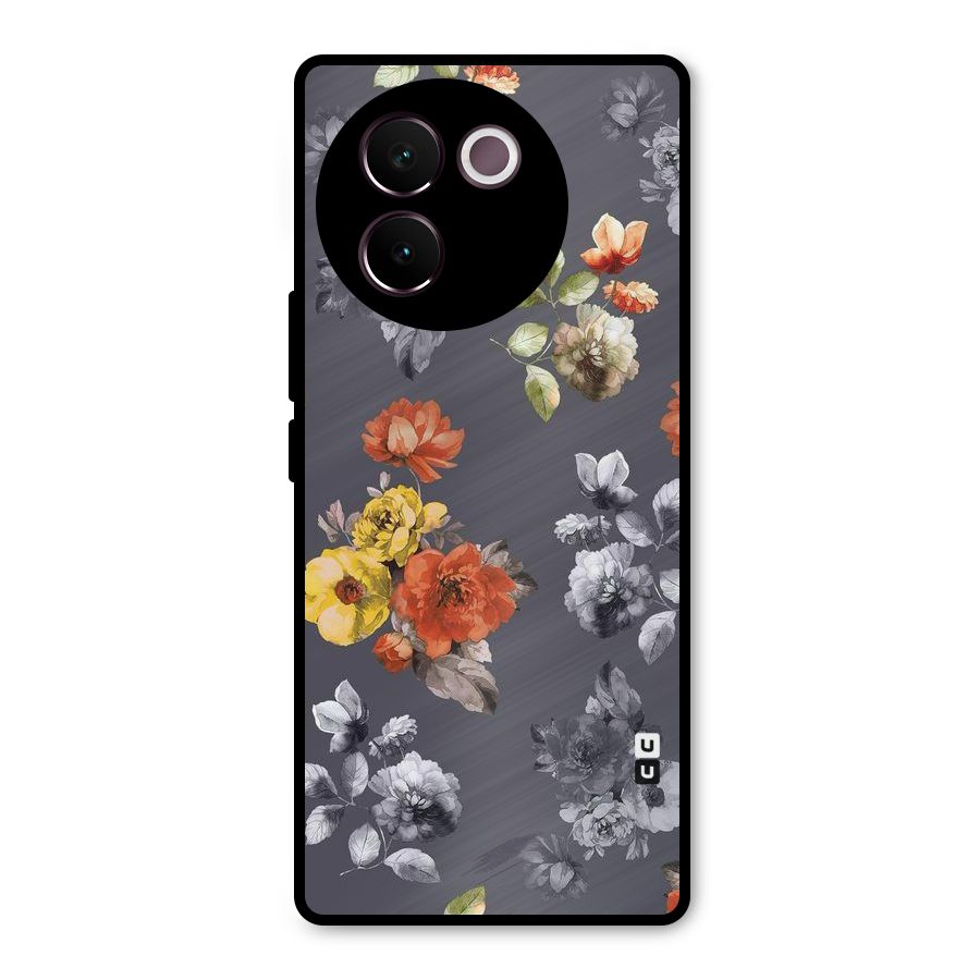 Beauty Art Bloom Metal Back Case for Vivo V30e