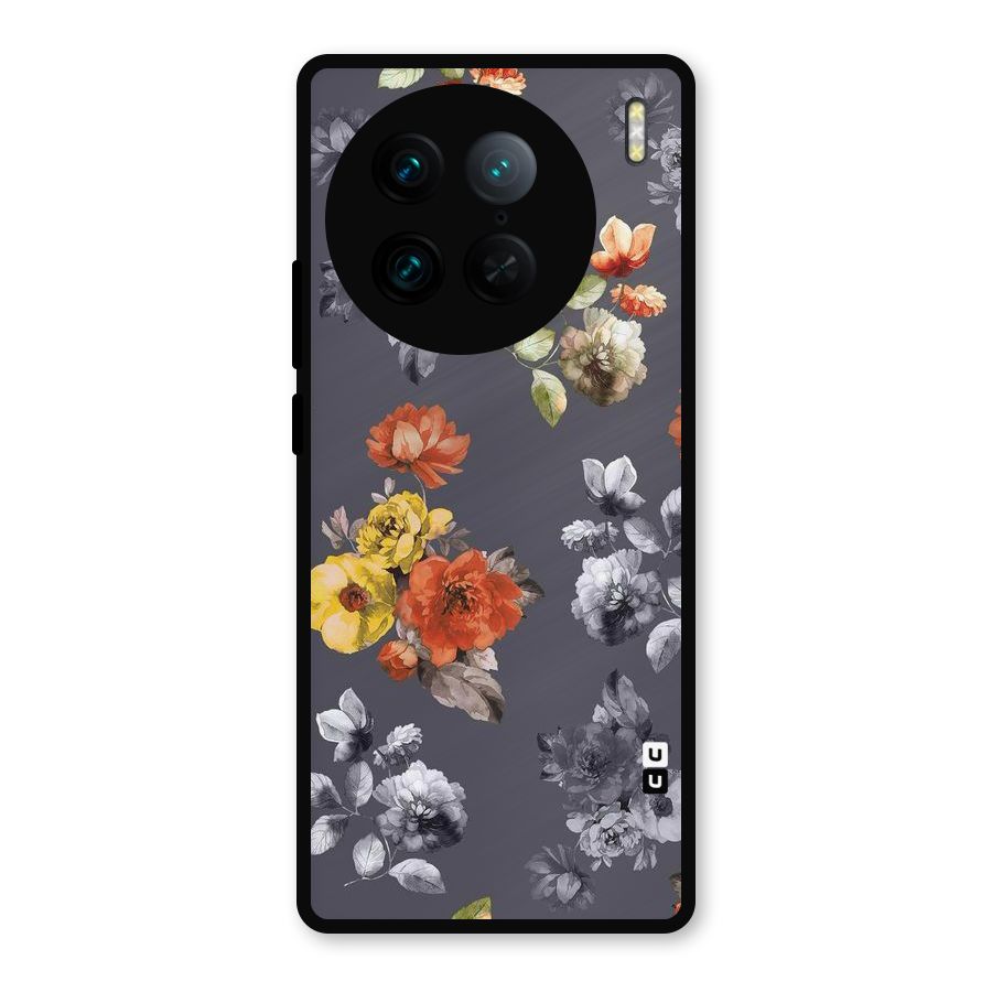 Beauty Art Bloom Metal Back Case for Vivo X90 Pro