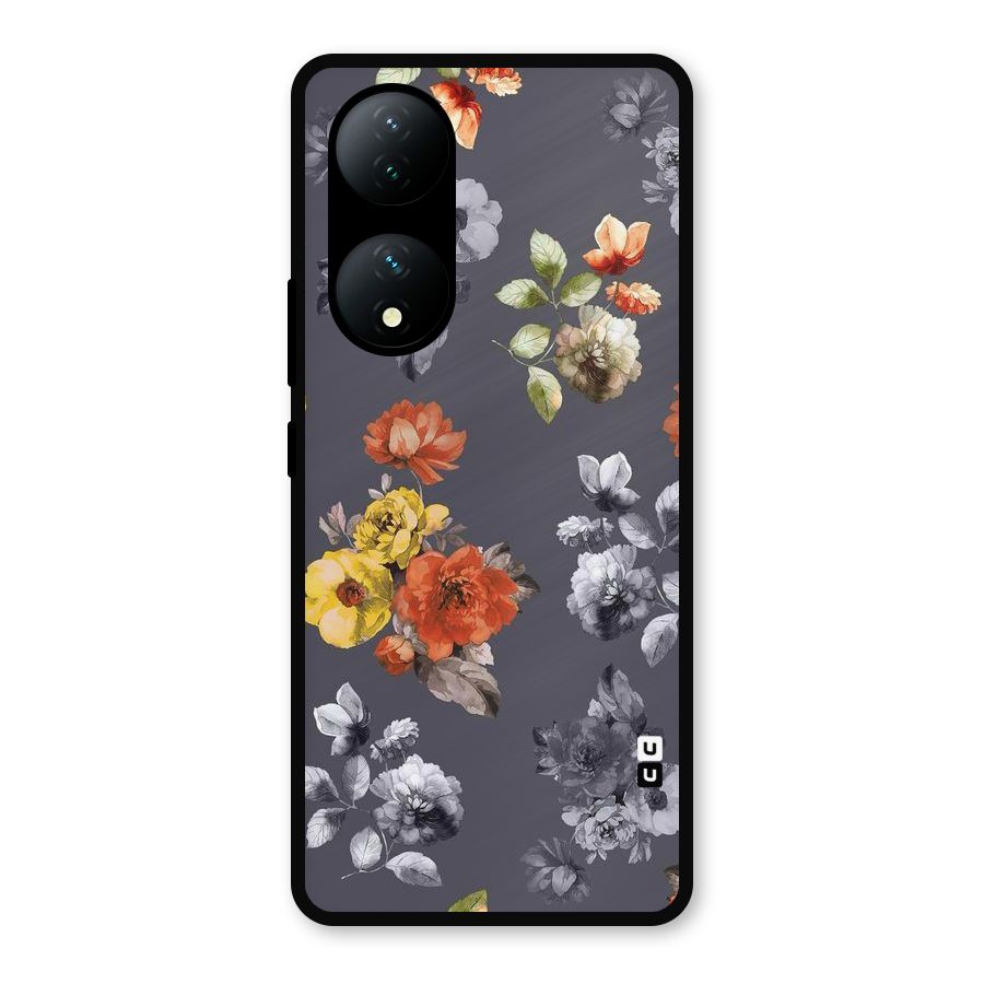 Beauty Art Bloom Metal Back Case for Vivo Y100a