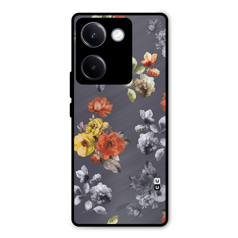 Beauty Art Bloom Metal Back Case for Vivo Y300 Plus