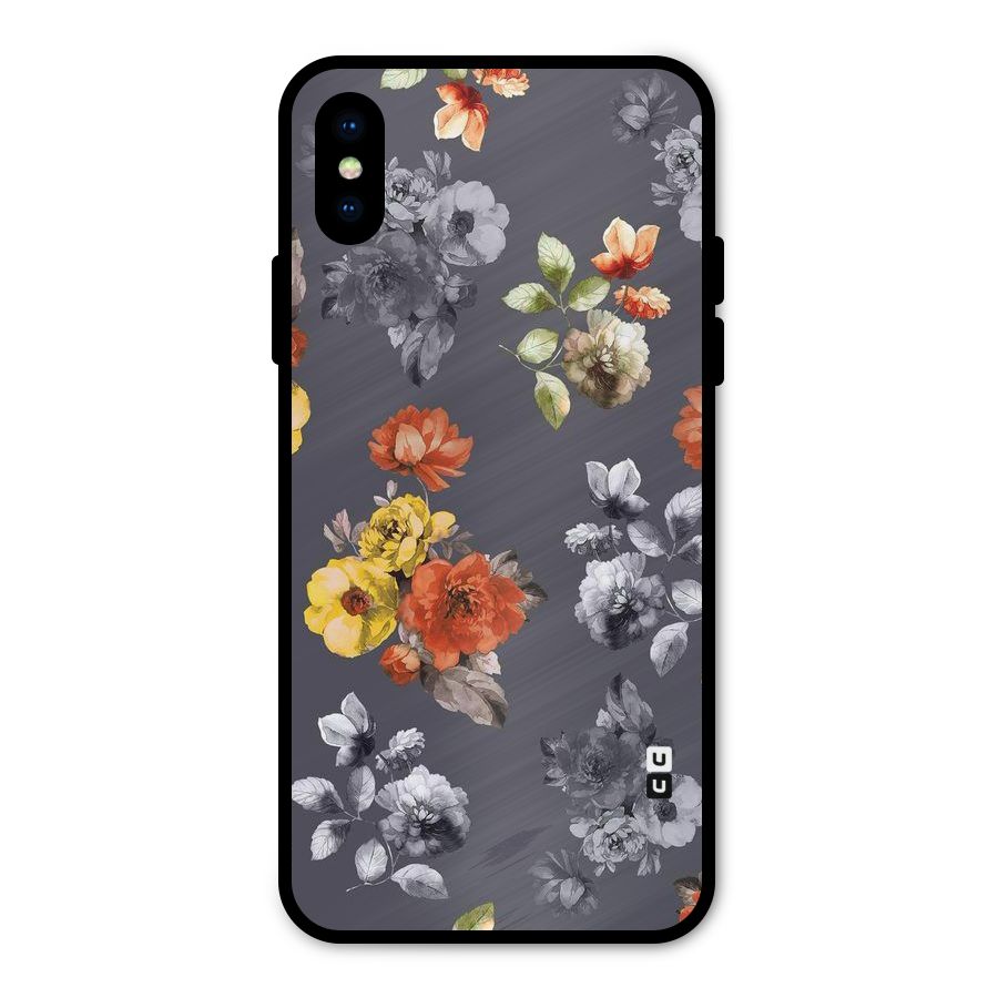 Beauty Art Bloom Metal Back Case for iPhone X