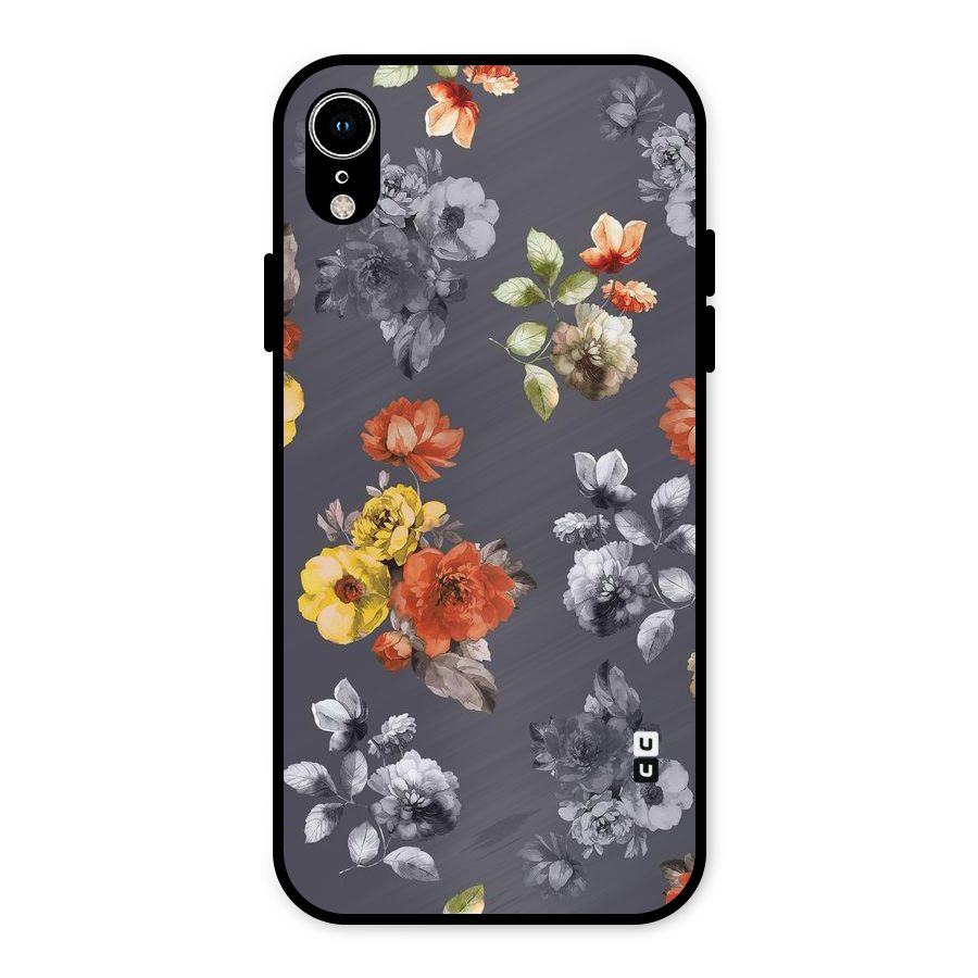 Beauty Art Bloom Metal Back Case for iPhone XR