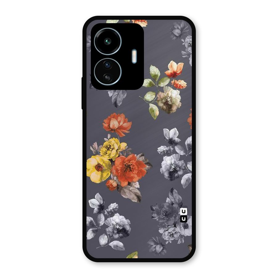 Beauty Art Bloom Metal Back Case for vivo iQOO Z6 Lite 5G