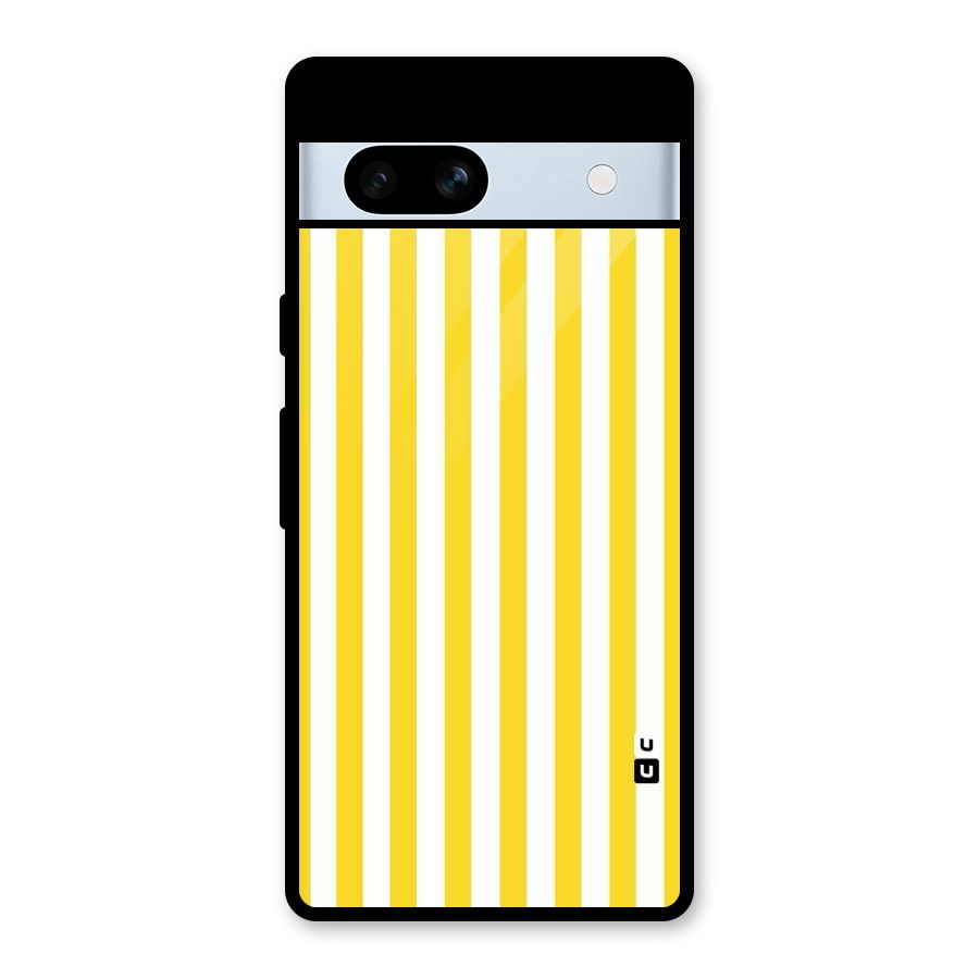 Beauty Color Stripes Glass Back Case for Google Pixel 7a