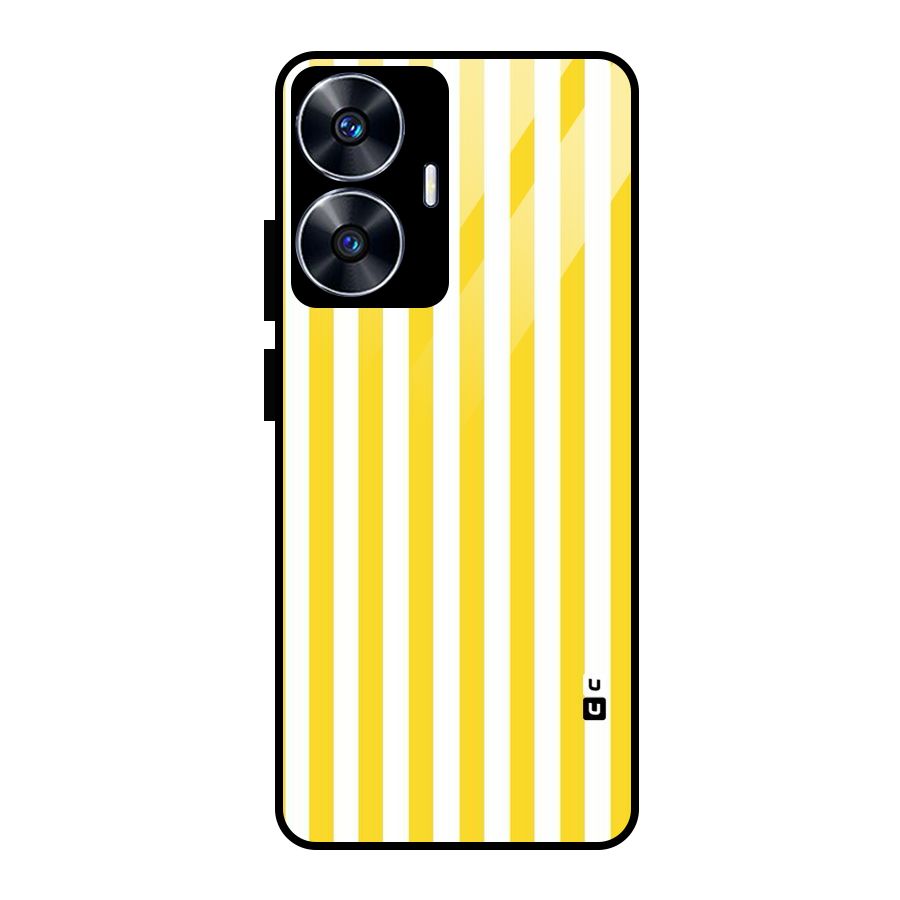 Beauty Color Stripes Glass Back Case for Realme Narzo N55