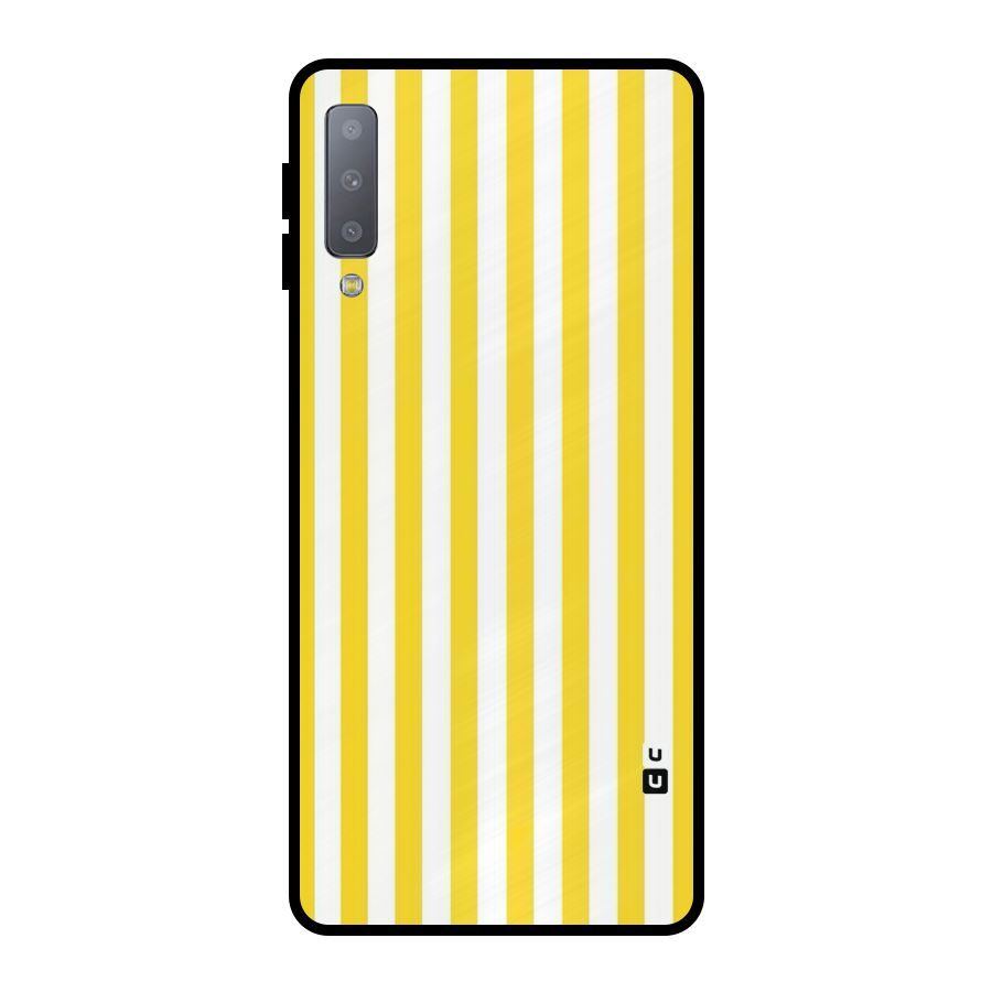 Beauty Color Stripes Metal Back Case for Galaxy A7 (2018)
