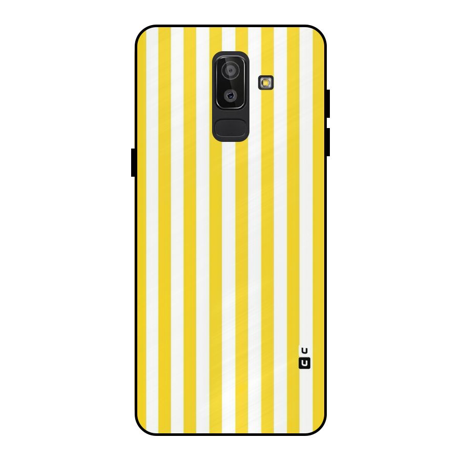 Beauty Color Stripes Metal Back Case for Galaxy J8
