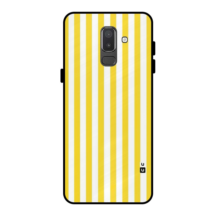 Beauty Color Stripes Metal Back Case for Galaxy On8 (2018)