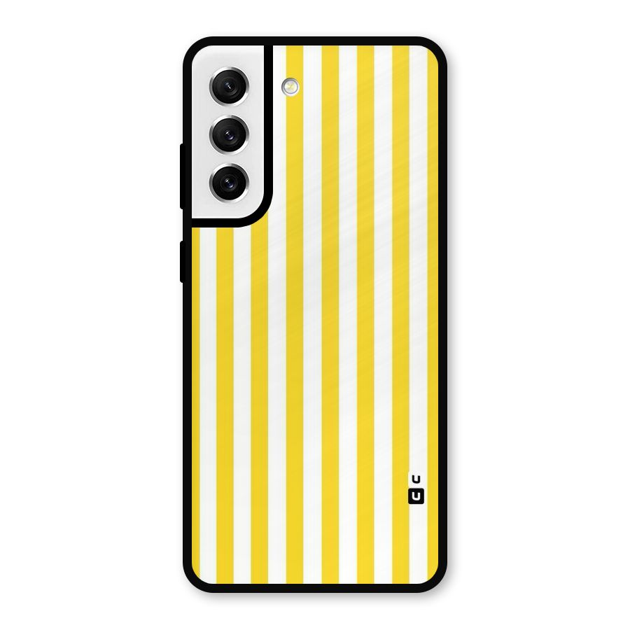 Beauty Color Stripes Metal Back Case for Galaxy S21 FE 5G
