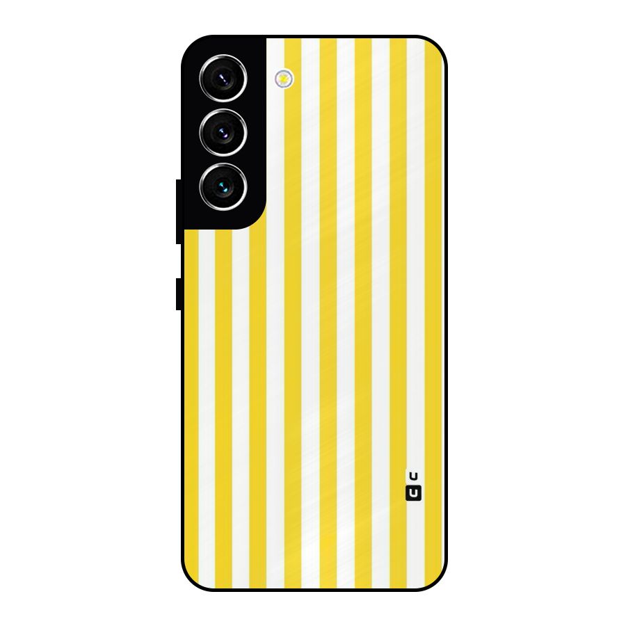 Beauty Color Stripes Metal Back Case for Galaxy S22 5G