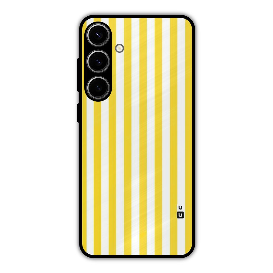 Beauty Color Stripes Metal Back Case for Galaxy S24 Plus