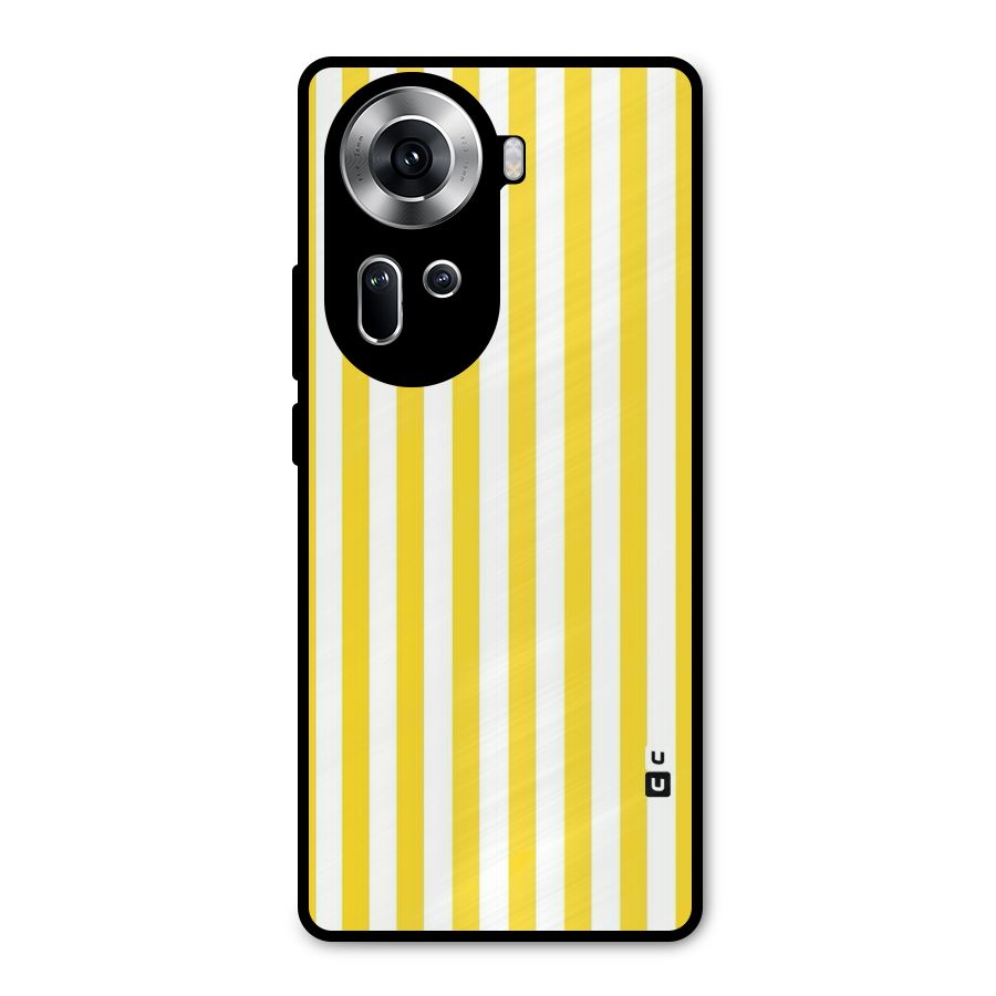 Beauty Color Stripes Metal Back Case for Oppo Reno11 5G