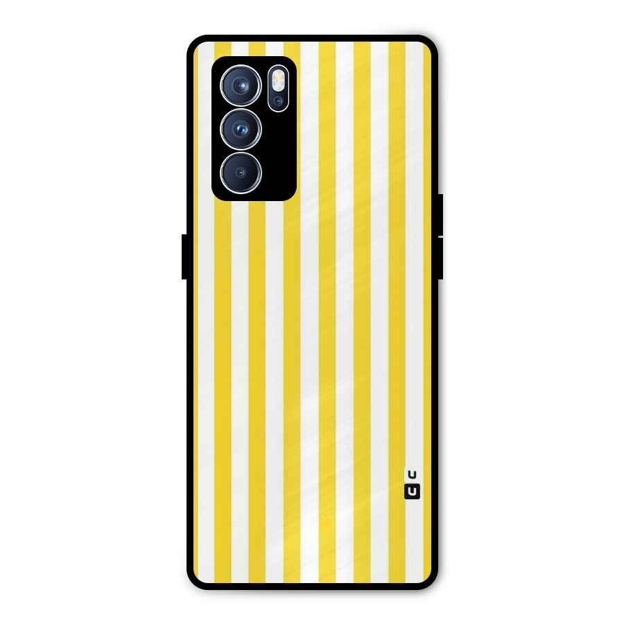 Beauty Color Stripes Metal Back Case for Oppo Reno6 Pro 5G